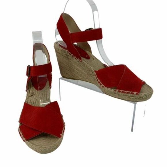 Red Soludos Wedges Size 9 - Picture 2 of 5
